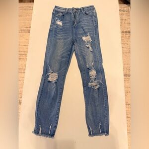 Distressed Blue Women's Jeans